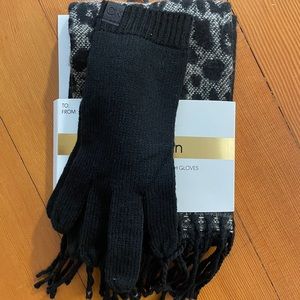 Calvin Kline glove and scarf set